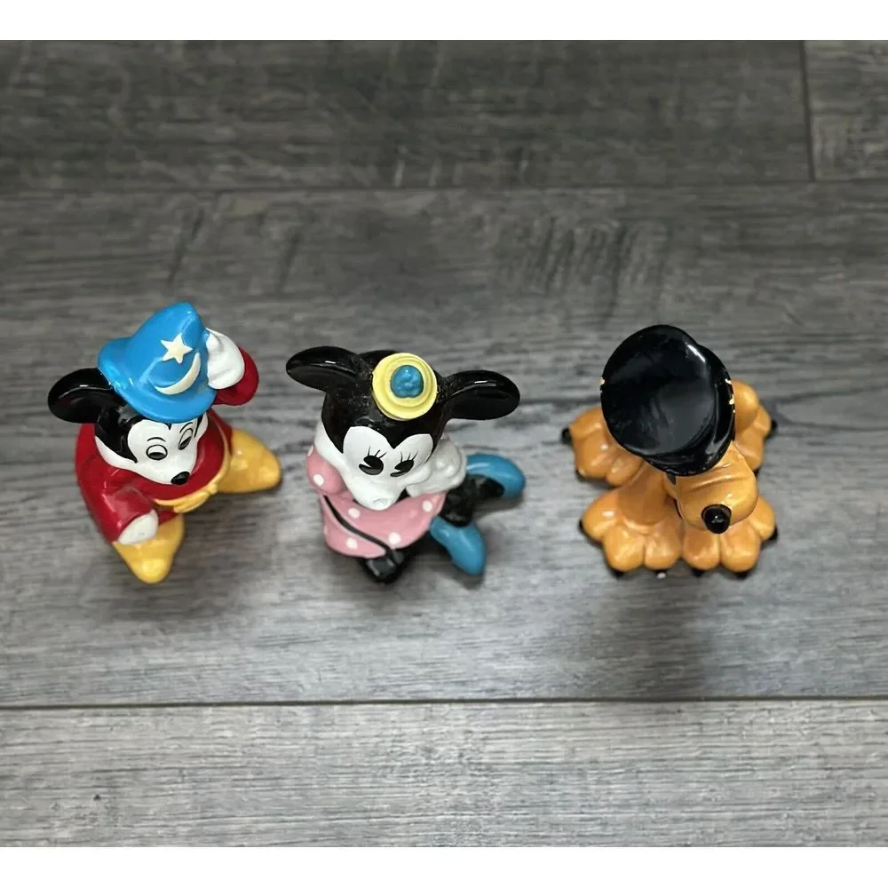 Vintage -‎ Ceramic Fantasia Minnie Mouse Pluto Top Hat Figurine
